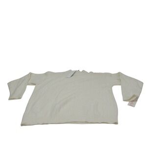 Rafaella womens  Mock Neck Sweater Cream Andora Rabbit‎ Hair Blend Petites Med